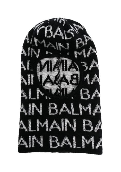 Black Balaclava with Contrast Logo BALMAIN KIDS | BT0A07-W0023930AG