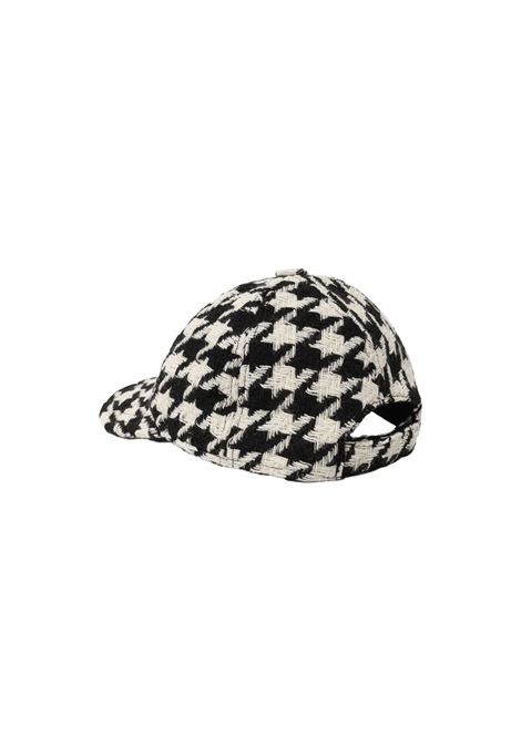 Tweed Baseball Hat With Logo Patch BALMAIN KIDS | BT0P47-E0119930AV