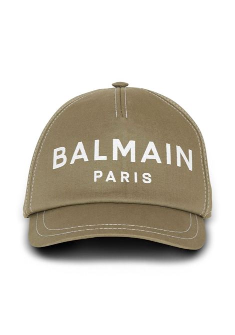 Green Baseball Cap With Logo BALMAIN KIDS | BT0P57-Z1053725