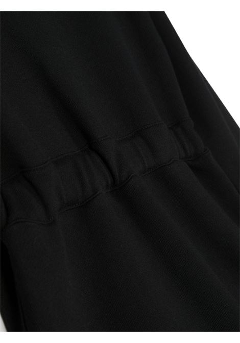 Black Dress With Silver Rhinestone Logo BALMAIN KIDS | BT1A80-Z0001930