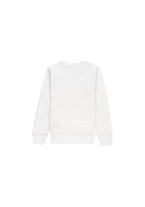 White Balmain Sweatshirt With All-Over Logo BALMAIN KIDS | BT4P90-Z1524100BC