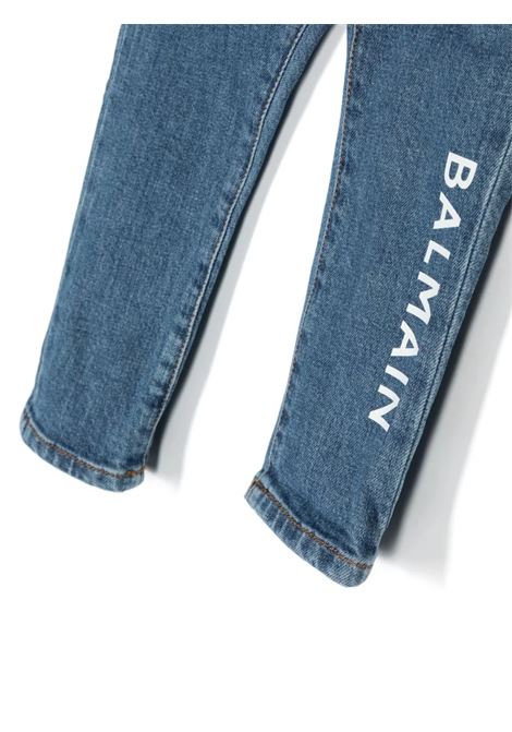 Blue Jeans With Front Logo BALMAIN KIDS | BT6550-D0038620
