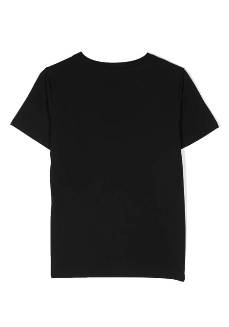 T-Shirt Nera Con Logo a Contrasto BALMAIN KIDS | BT8P41-Z0082930BC