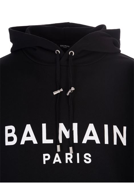 Black Hoodie With Balmain Logo BALMAIN | BH1JR002BB65EAB