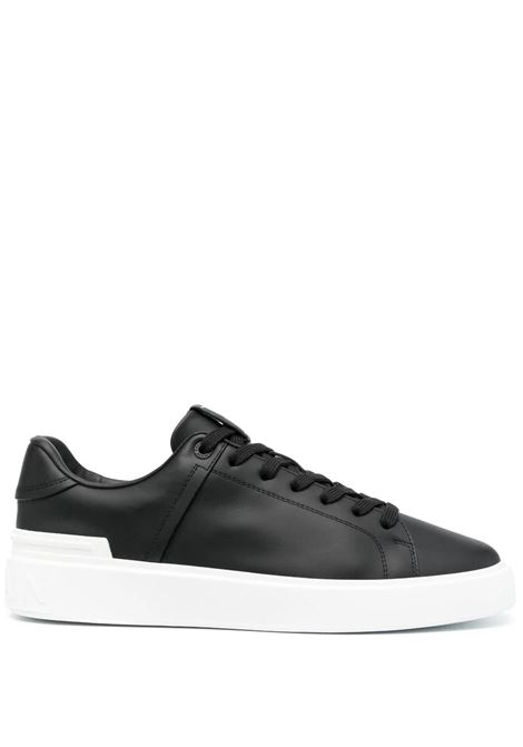 Black Leather B-Court Sneakers BALMAIN | BM1VI288LVTREAB