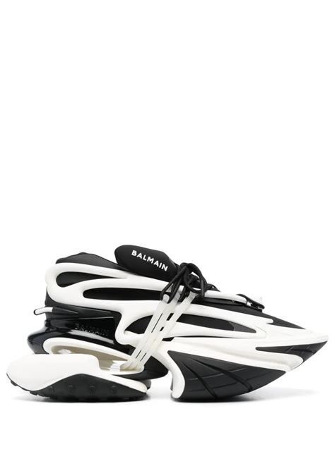 White And Black Unicorn Sneakers BALMAIN | BM1VJ309KNOCEAB