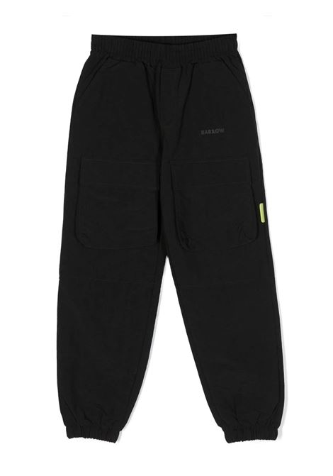 Black Technical Fabric Joggers With Tone Logo