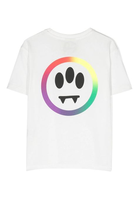 T-Shirt Bianca Con Logo Lettering Multicolore BARROW KIDS | F3BKJUTH013002