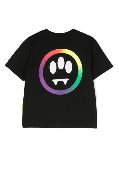 T-Shirt Nera Con Logo Lettering Multicolore BARROW KIDS | F3BKJUTH013110