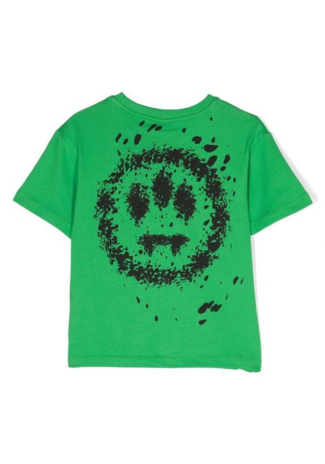 T-Shirt Verde Con Logo Lettering a Contrasto BARROW KIDS | F3BKJUTH041BW012