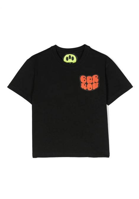 T-Shirt Nera Con Logo Lettering Mongolfiera BARROW KIDS | F3BKJUTH080110