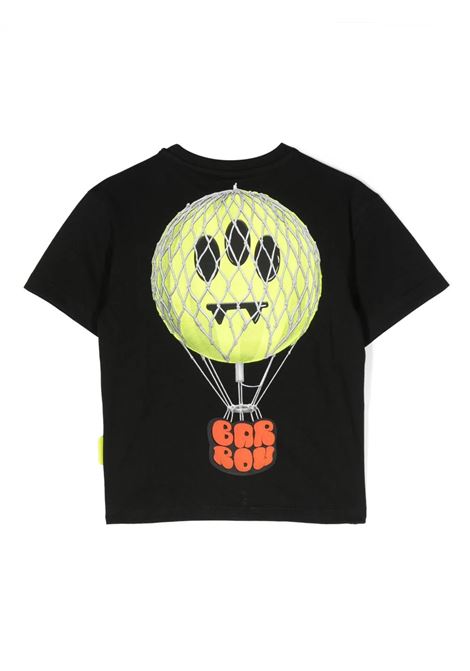 T-Shirt Nera Con Logo Lettering Mongolfiera BARROW KIDS | F3BKJUTH080110