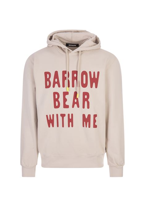 Felpa Con Cappuccio Barrow Bear With Me Tortora BARROW | F3BWUAHS133BW009