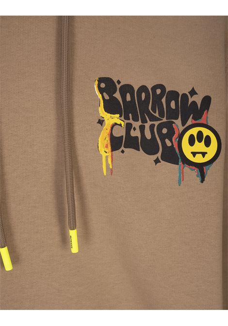 Burnt Sand Hoodie With Barrow Clud Print BARROW | F3BWUAHS142BW016