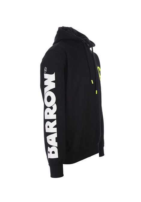Black Hoodie With Logo and Lettering BARROW | F3BWUAHS147110