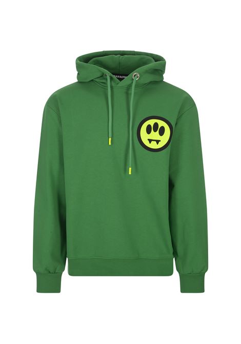 Green Hoodie With Front and Back Lettering Logo BARROW | F3BWUAHS150BW012