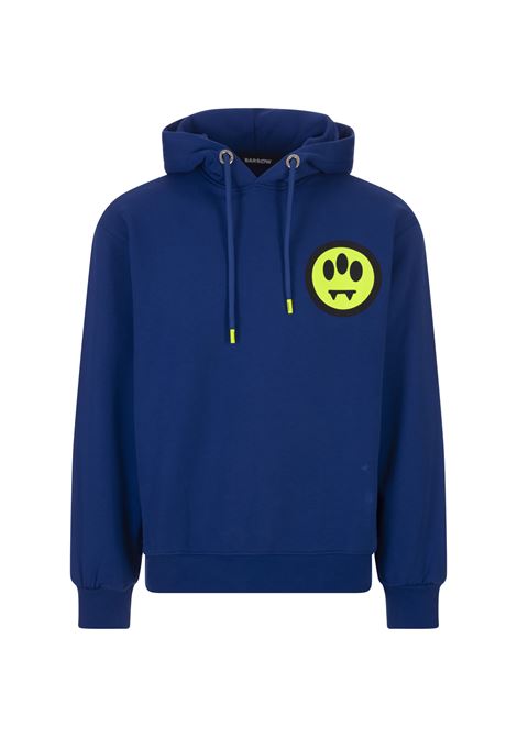 Blue Hoodie With Front and Back Lettering Logo BARROW | F3BWUAHS150BW013