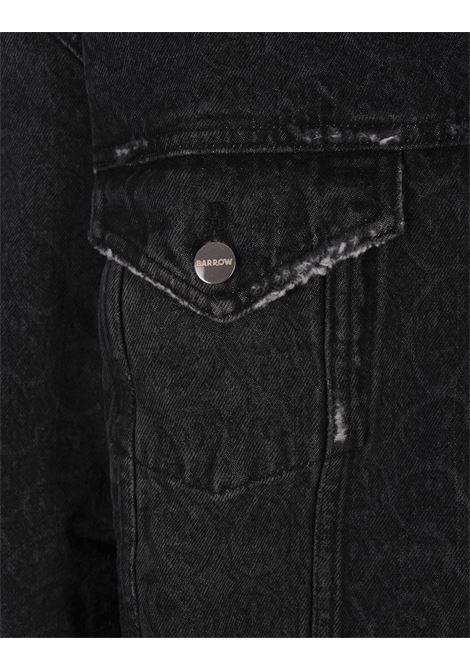 Black Denim Jacket With Smile BARROW | F3BWUAJK043127