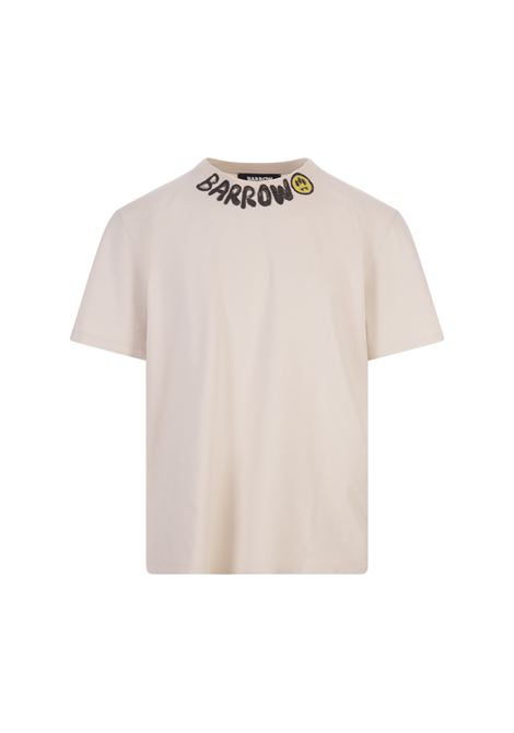 T-Shirt Tortora Con Logo Sul Collo BARROW | F3BWUATH048BW009