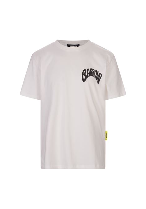 White T-Shirt With Logo Print On Front And Back BARROW | F3BWUATH131002