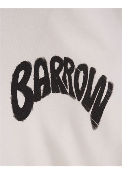 White T-Shirt With Logo Print On Front And Back BARROW | F3BWUATH131002
