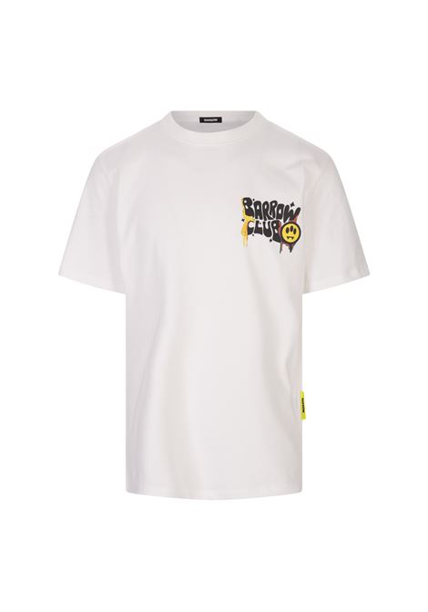 White T-Shirt With Barrow Clud Print BARROW | F3BWUATH141002