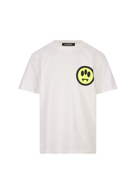 White T-Shirt With Front and Back Lettering And Logo BARROW | F3BWUATH145002