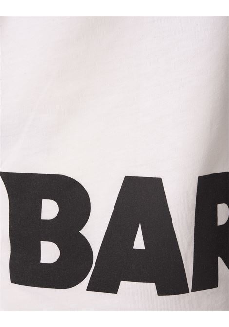 White T-Shirt With Front and Back Lettering And Logo BARROW | F3BWUATH145002