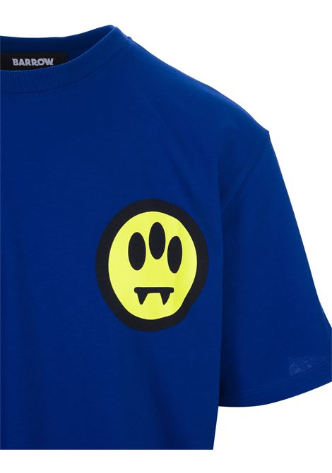 T-Shirt Blu Royal Con Stampa Logo Su Fronte e Retro BARROW | F3BWUATH149BW013
