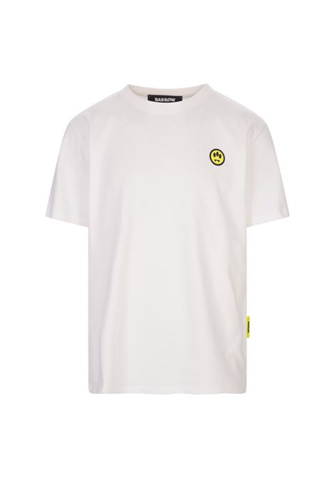 White T-Shirt With Logo On Chest BARROW | F3BWUATH152002