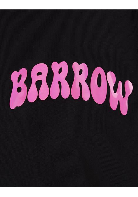 T-Shirt Nera Con Stampa Grafica e Lettering Barrow Lucido BARROW | F3BWUATH162110