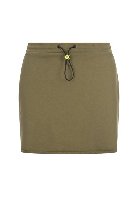 Olive Green Mini Skirt With Drawstring BARROW | F3BWWOSK087BW017