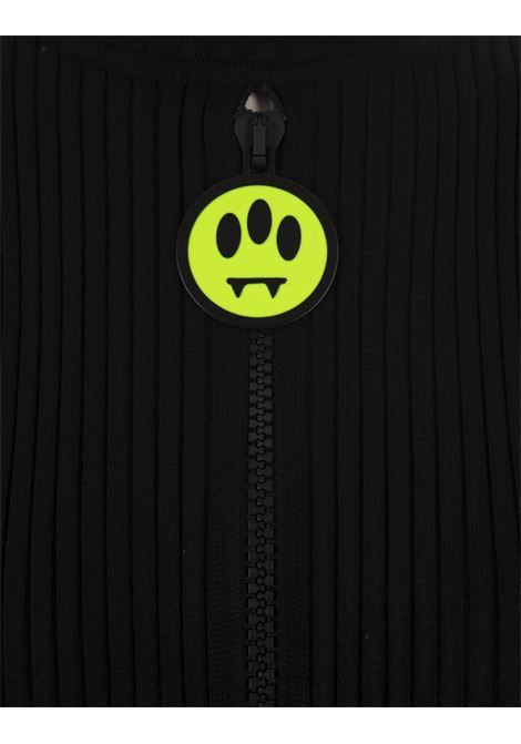 Black Ribbed Cardigan With Zip BARROW | F3BWWOTN035110