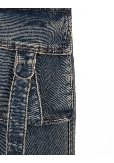Jeans Cargo a Gamba Dritta Blu Medio BLUMARINE | 2J083AN0631