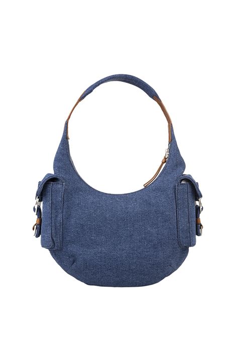 Small Cargo Bag In Blue Denim With Pockets BLUMARINE | HW184AN0631