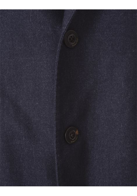 Night Blue Wool Blend Single-Breasted Blazer BOGLIOLI | N1202J-FA04150793