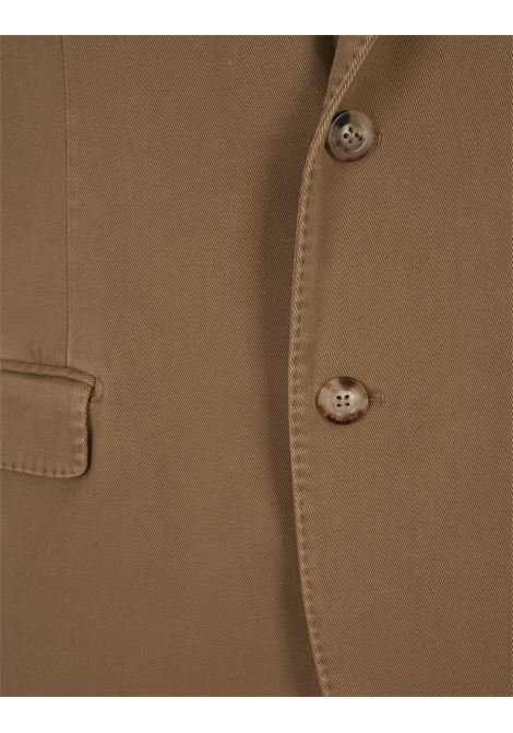 Brown Stretch Cotton Single-Breasted Blazer BOGLIOLI | N1202Q-FA04220254