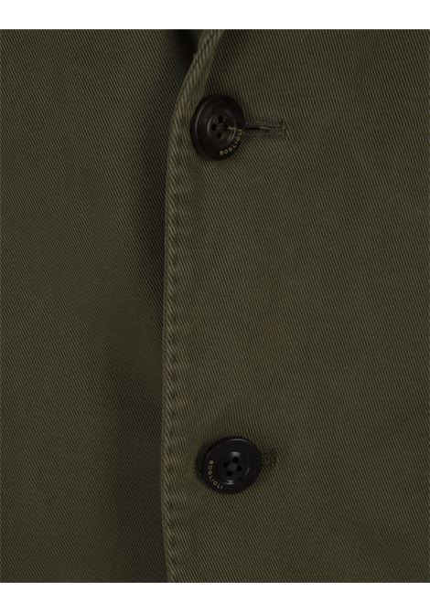 Green Stretch Cotton Single-Breasted Blazer BOGLIOLI | N1202Q-FA04220562