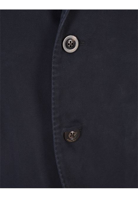 Blue Stretch Cotton Single-Breasted Blazer BOGLIOLI | N1202Q-FA04220793