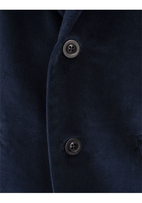 Blue Velvet Single-Breasted Jacket BOGLIOLI | Y1202A-FA00330780
