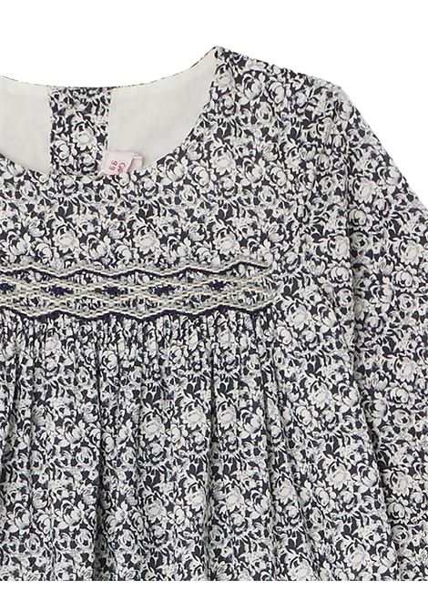 Navy Blue Felicie Smock Stitch Dress BONPOINT | W03XDRW00011570