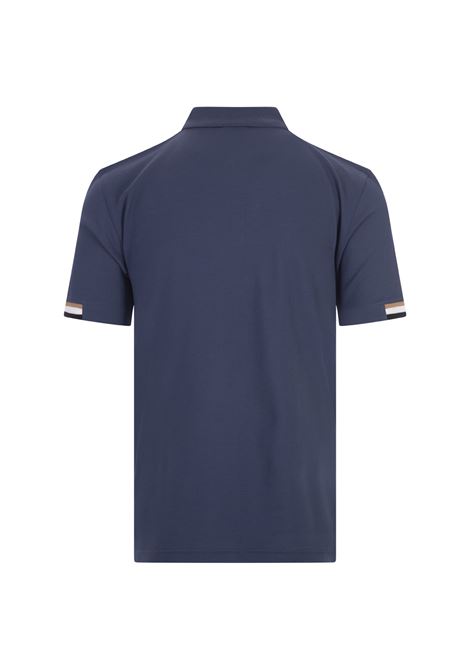 Polo Regular Fit Blu Con Logo Gommato BOSS | 50467113475