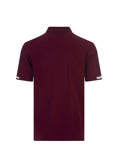 Dark Red Regular Fit Polo Shirt With Rubberized Logo BOSS | 50467113602