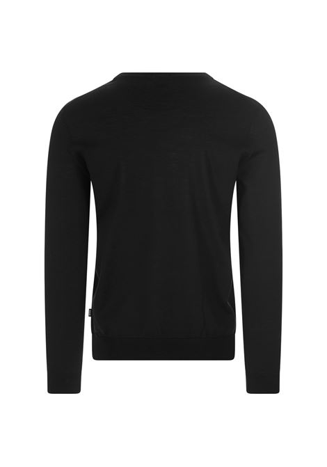 Slim Fit Sweater In Black Virgin Wool BOSS | 50468239001