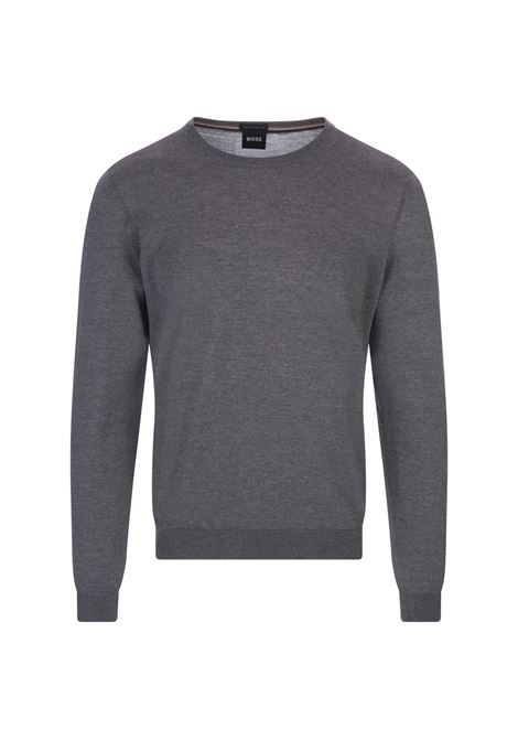 Slim Fit Sweater In Grey Virgin Wool BOSS | 50468239030