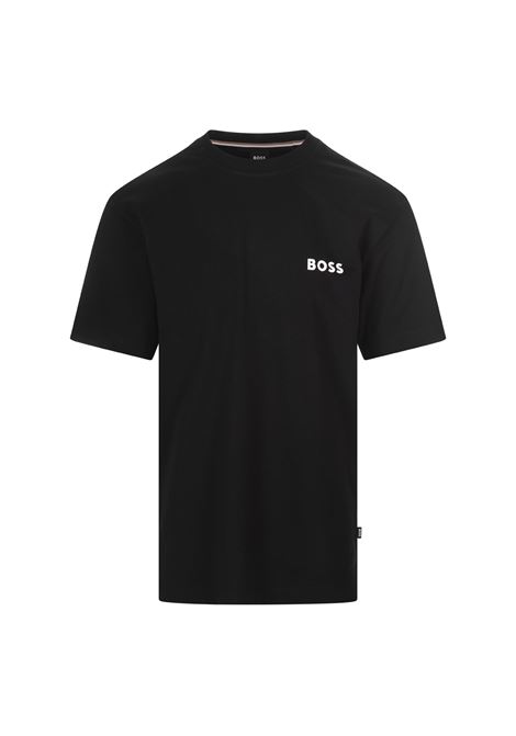 Black T-Shirt With Print BOSS | 50494074001