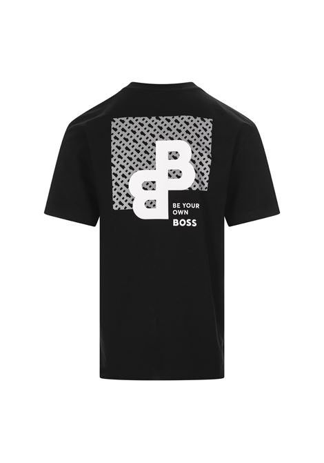 Black T-Shirt With Print BOSS | 50494074001