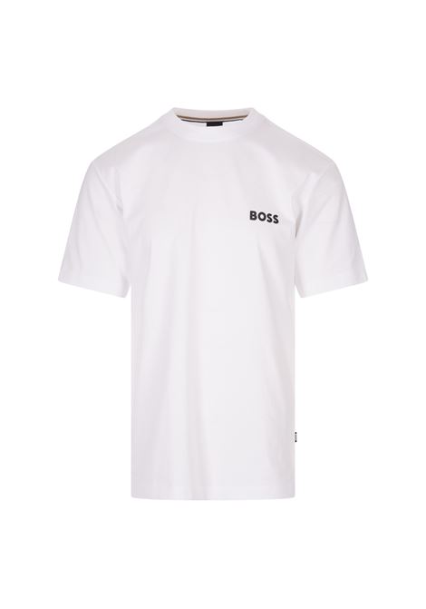 White T-Shirt With Print BOSS | 50494074100