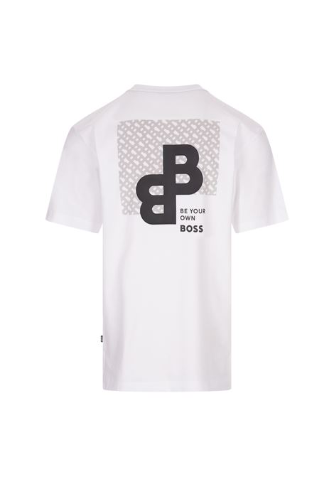White T-Shirt With Print BOSS | 50494074100