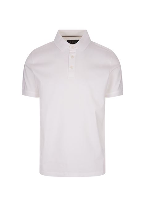 White Jersey Short-Sleeved Polo Shirt BOSS | 50494980100